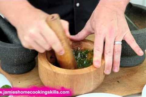 Jamie Oliver talks you through using a pestle and mortar