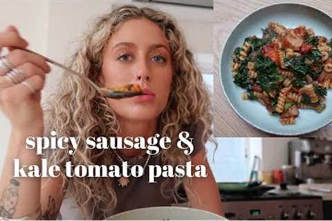 HERE FOR THE COOKING | spicy sausage & kale tomato pasta