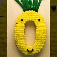 From zero to hero: Turning a number cake into a pineapple cake #shorts
