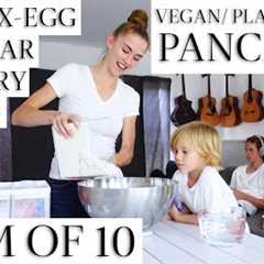Vegan/Plant-Based Pancakes 🥞 NO Egg, NO, Milk, NO Flax Egg, NO Sugar) w/THE MUM OF 10
