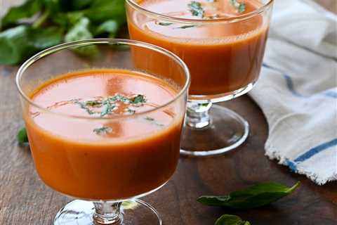 Chilled Creamy Tomato Basil Soup