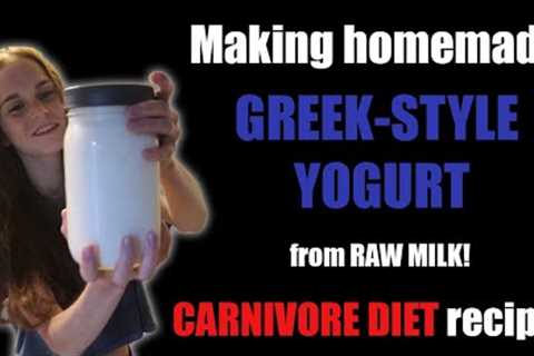 Making YOGURT from RAW MILK! Carnivore diet recipe!