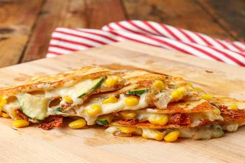 Zucchini Quesadilla with Corn and Chicken