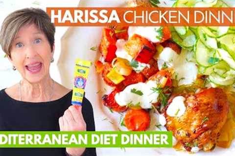 One-Pan Harissa Chicken & Veggies! Perfect Mediterranean Dinner Recipe