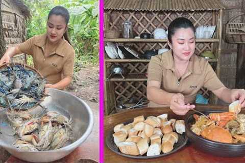 Delicious seafood curry cooking - Cooking with Sreypov