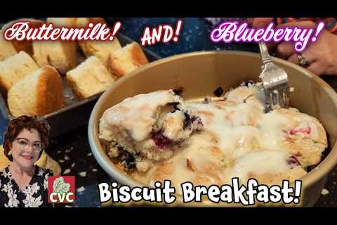 LIVE Blueberry Biscuits & Sausage Biscuit Breakfast