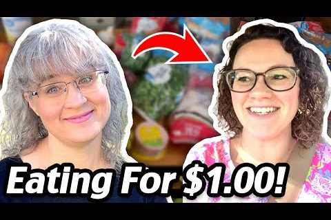 LIVE! Eating For $1 A Meal: Cheap And Easy Meal Ideas! Grocery Budget Audit