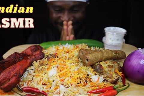 Mukbang Asmr Chicken & Mutton Biryani,Chicken Tikka,Sheek Kebab.Indian Food Mukbang