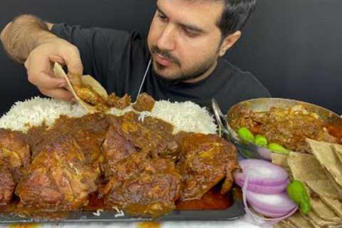 ASMR; Eating spicy spicy chicken thai curry+Mutton siri paya+Tandoori roti+Rice || Real Mukbang