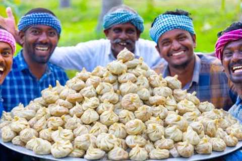 CHICKEN MOMOS | Steamed Momos Recipe Cooking in Village | Delicious Street Food Snack Recipe