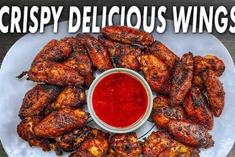 The Perfect Game Day Wings With A Sweet & Spicy Dipping Sauce