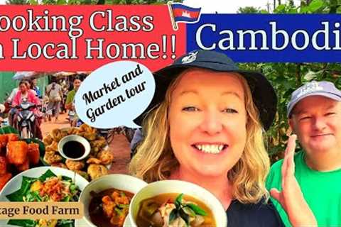 Local Home Cooking Class!!! Siem Reap!!! 🍲😋🇰🇭