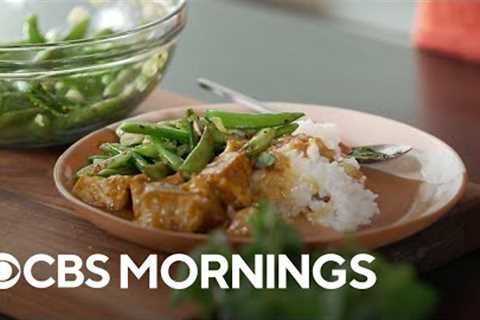 NYT Cooking recipe for crispy tofu with blistered snap peas