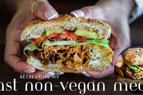 The BEST vegan fried chicken sandwich! #vegansandwich #chickensandwich #recipe