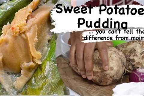 This is not MoiMoi but sweet Potato and you can never tell the difference | Sweet Potato Pudding