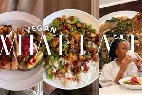 Vegan What I Eat In A Day + My 5 AM Morning Routine | Easy Vegan Meals, Healthy & High Protein,