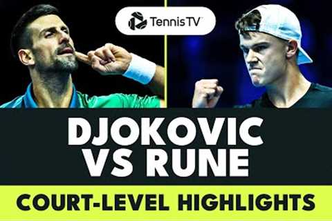 Novak Djokovic vs Holger Rune Thriller: Court-Level Highlights | Nitto ATP Finals 2023