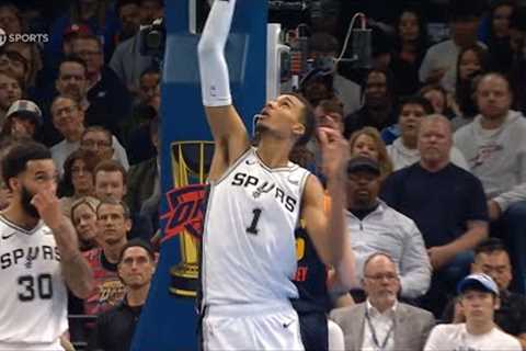 Victor Wembanyama gets first ever tech for bouncing the ball above his head vs OKC