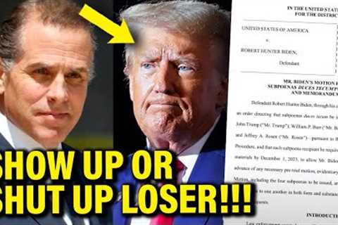 Trump SMACKED with SUBPOENA from Hunter Biden, TOO COWARDLY to Show?!?