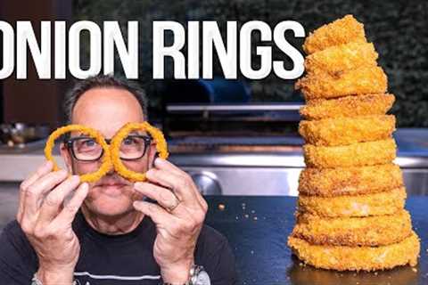 THE MOST INSANELY DELICIOUS AIR FRYER ONION RINGS! | SAM THE COOKING GUY