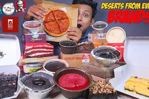 Every Dominos, KFC, Oven Story Pizza, Pizza Hut & Lapinoz Pizza All Deserts Mukbang!!!!