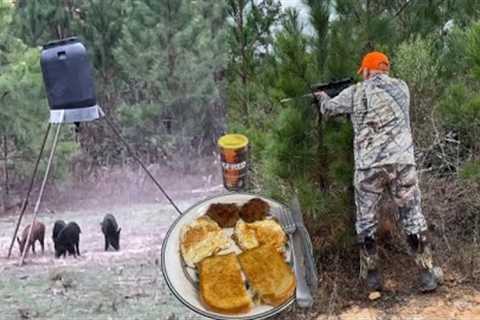 Hunting Wild Pigs Using The Hovsco E-Bike (Hunt & Cook) Making Breakfast Sausage