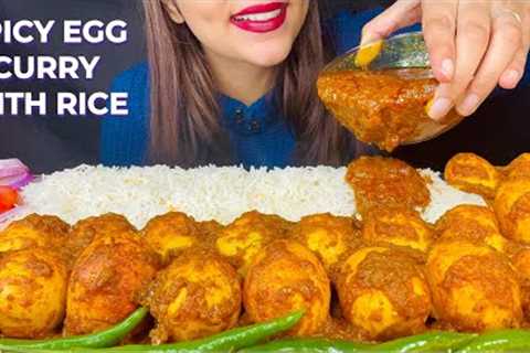 EATING SPICY EGG CURRY WITH RICE | EGG CURRY EATING VIDEO | MUKBANG ASMR | BIG BITES