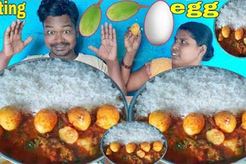 eating show | best indian village food eating show | egg curry with rice eating | egg mukbang