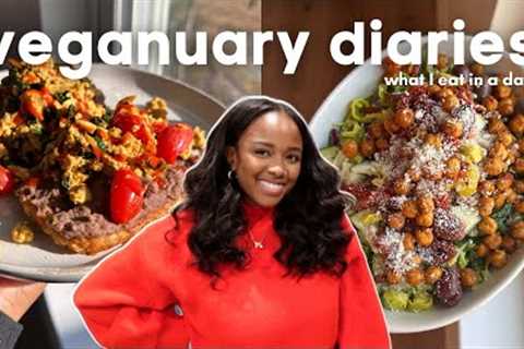 veganuary diaries ep 3: what I eat in a day | loaded hash browns, crispy chickpea salad, cheese soup