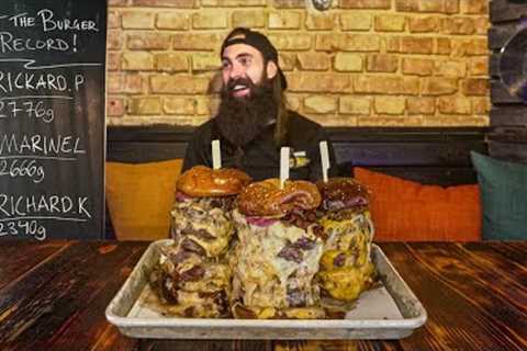 BREAK THE RECORD FOR THE MOST MEAT EVER EATEN TO BEAT THIS SWEDISH BURGER CHALLENGE | BeardMeatsFood