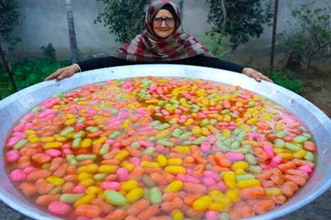 1000 Cham Cham Prepared By Granny | Rasgulla Recipe | Indian Sweets | Colourful Recipe