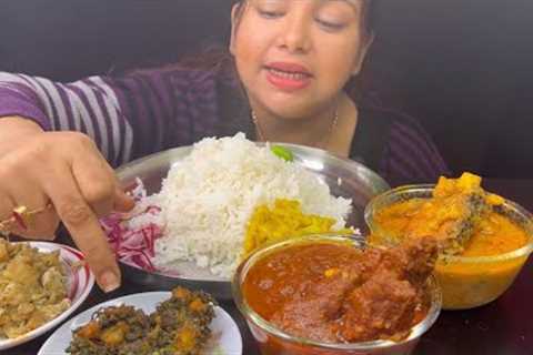 Bigbites,,Eating Rice With Masala Chingri,KATLAR jhal,Dim ALU posto,Pui CHINGRIR Bora।।