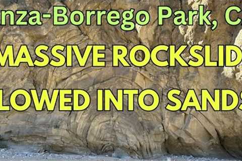 What Happens When A HUGE Rockslide Plows Into Sandy Beds? Folds Of Anza-Borrego State Park, CA