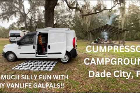 CAMPING IN OUR CAMPERVANS - CUMPRESSCO CAMPGROUND - SUCH A PEACEFUL SPOT UNTIL WE GOT THERE!!  LOL