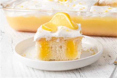Lemon Poke Cake with Marshmallow Frosting