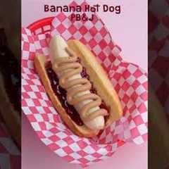 Peanut butter and jelly... on a banana hot dog?