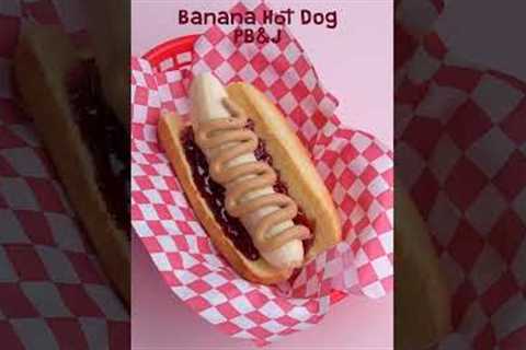 Peanut butter and jelly... on a banana hot dog?