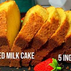 Condensed milk cake. Easy desserts with condensed milk