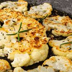 Garlic-Rosemary Cauliflower Steaks