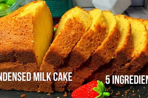 Condensed milk cake. Easy desserts with condensed milk