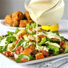 Roasted Garlic Caesar Salad Dressing. The easy way using a plain mayo base.