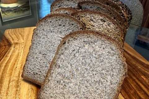 Black Sesame 100% Whole Wheat Sourdough Hokkaido Milk Bread