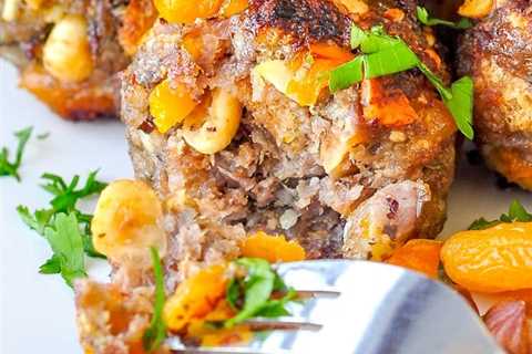 Apricot Hazelnut Sausage Stuffing Balls