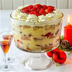 Strawberries and Cream Sherry Trifle