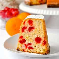 Cream Cheese Pound Cake with Cherries & Orange