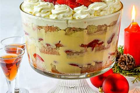 Strawberries and Cream Sherry Trifle