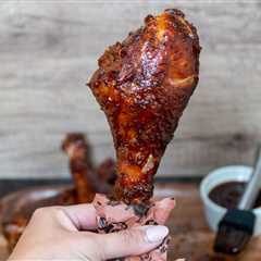 Smoked Turkey Legs with BBQ Glaze
